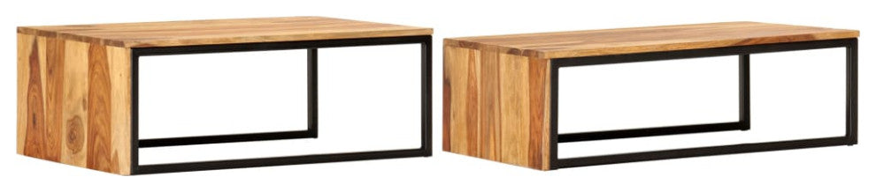 vidaXL Nesting Tables 2 pcs Solid Sheesham Wood