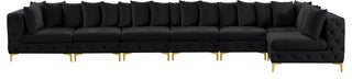 Tremblay Modular Sectional, Black, L-Shaped, 7-Piece: Armless (5), Corner (2)