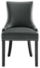 Marquis Vegan Leather Dining Chair, Gray