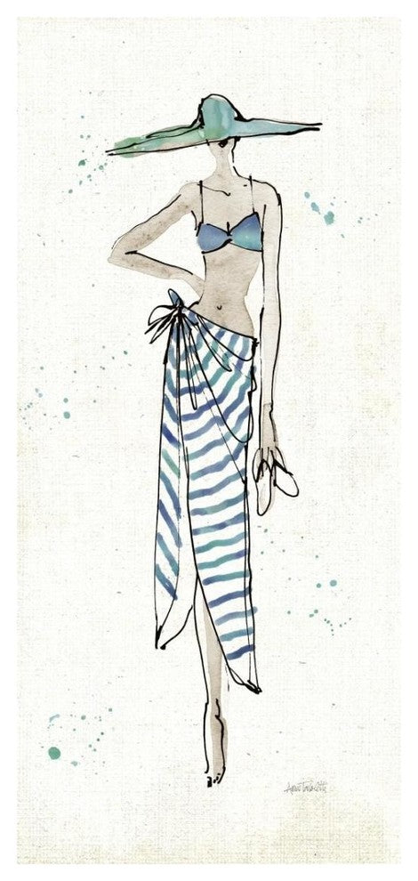 "Beach Divas III" Digital Paper Print by Anne Tavoletti, 16"x32"