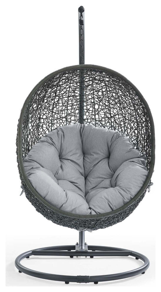 Hide Outdoor Patio Sunbrellaï¿½ Swing Chair With Stand Gray Gray