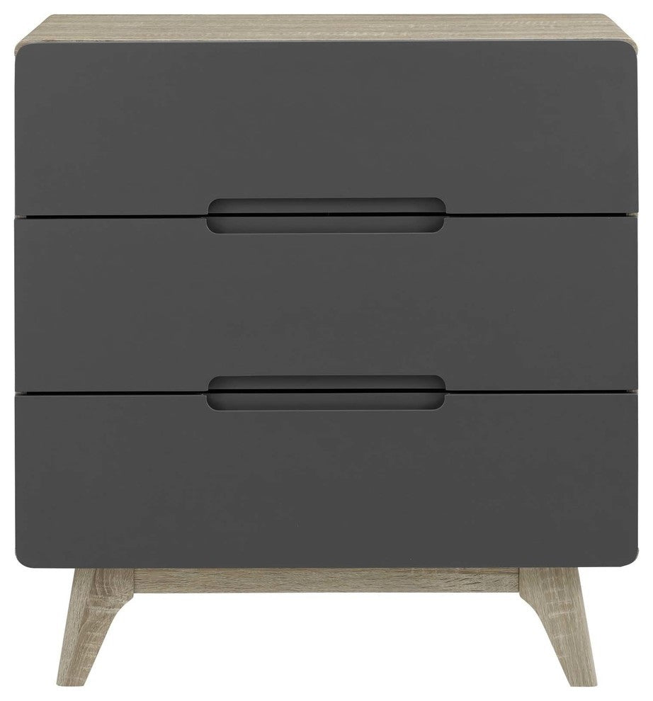 Origin Three-Drawer Chest or Stand, Natural Gray