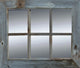 Rustic 6-Pane Reclaimed Barn Wood Mirror, 22"x30"