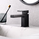 Luxier BSH05-S Single-Handle Bathroom Faucet with Drain, Matte Black