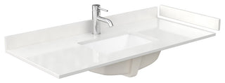 Amici 48" Single Vanity, Quartz Top, 1-Hole, Nickel Trim