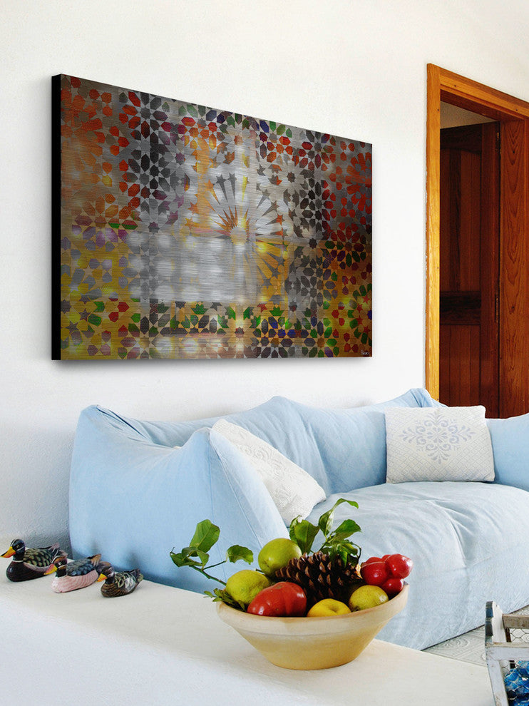 "Marrakesh Nights" UV Ink Print on Brushed Aluminum, 60"x40"