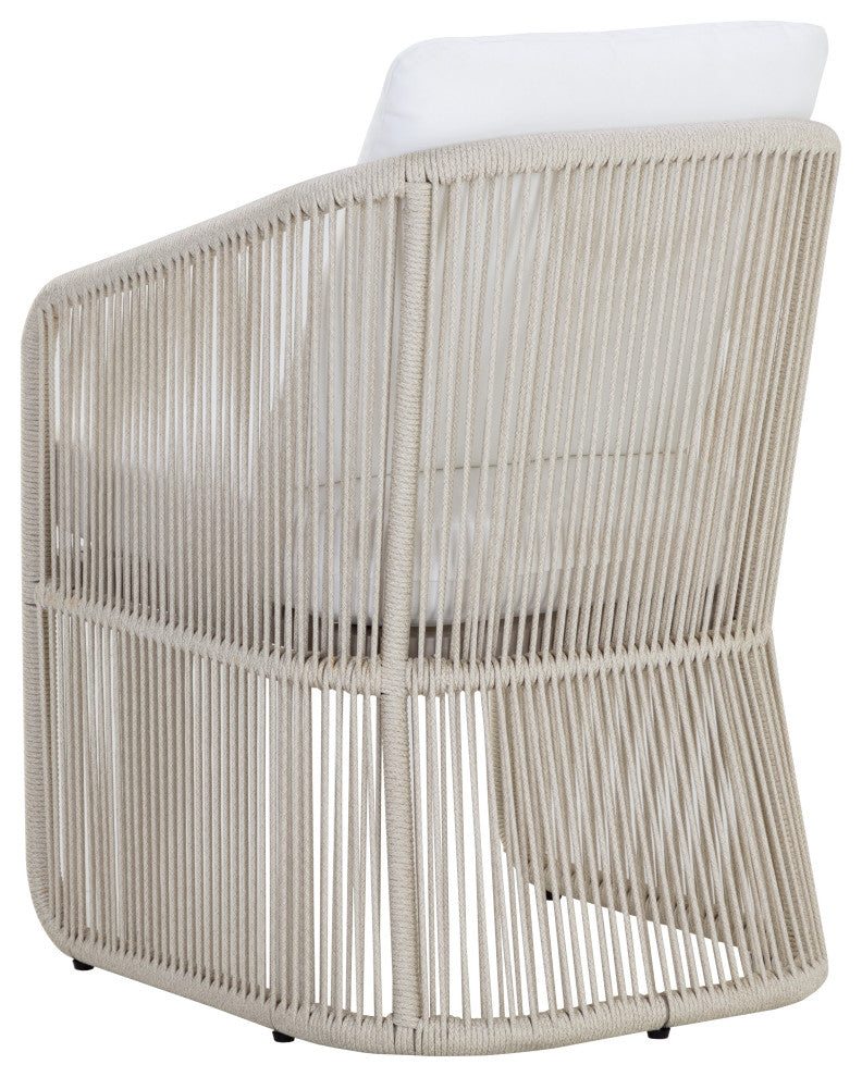 Allariz Dining Armchair, Greige, Stinson White