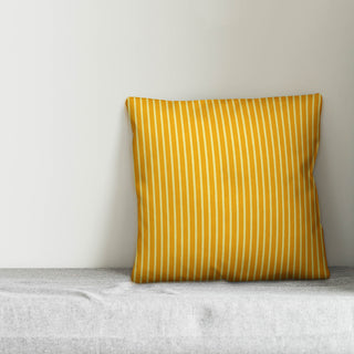 Yellow Stripes Throw Pillow Cover, 20"x20"