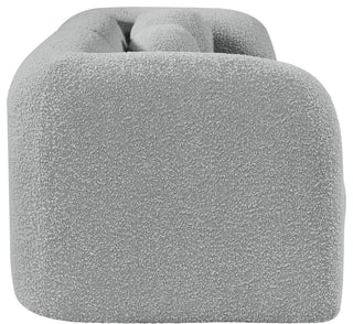 Emory Boucle Fabric Upholstered Upholstered Sofa, Grey