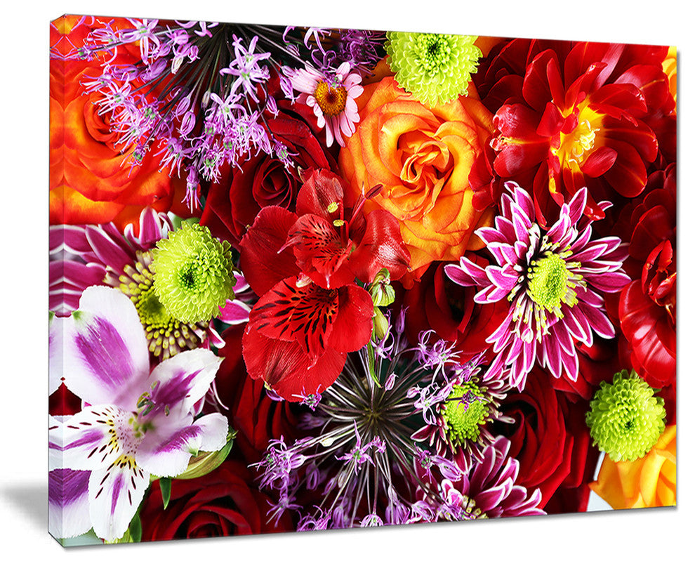 "Colorful Flowers Background" Wall Art Canvas, 20"x12"
