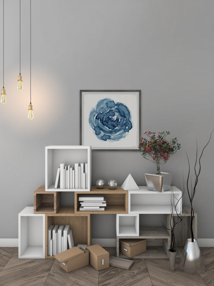 "Spiral Maze" Framed Painting Print, 24x24