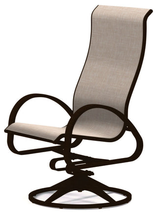 Aruba II Sling Supreme Height Swivel Rocker, Textured Kona, Natural