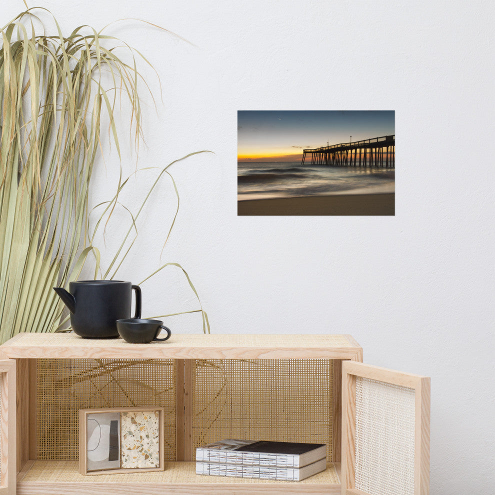 Motion of the Ocean Landscape Photo, Beach Unframed Wall Art Print, 12" X 18"