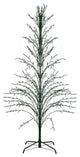 6' Green Lighted Cascade Twig Tree Outdoor Yard Decoration