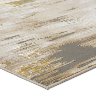 Ulysses Abstract Gold/ Gray Area Rug 5'X7'6"