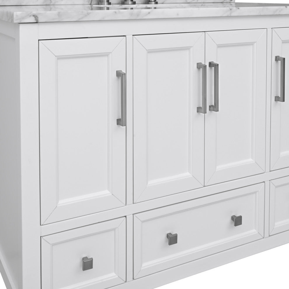 Avanity Everette 42" Vanity Combo in White and Carrara White Marble Top