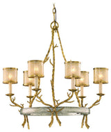 Parc Royale Six Light Chandelier in Vintage Gold Leaf