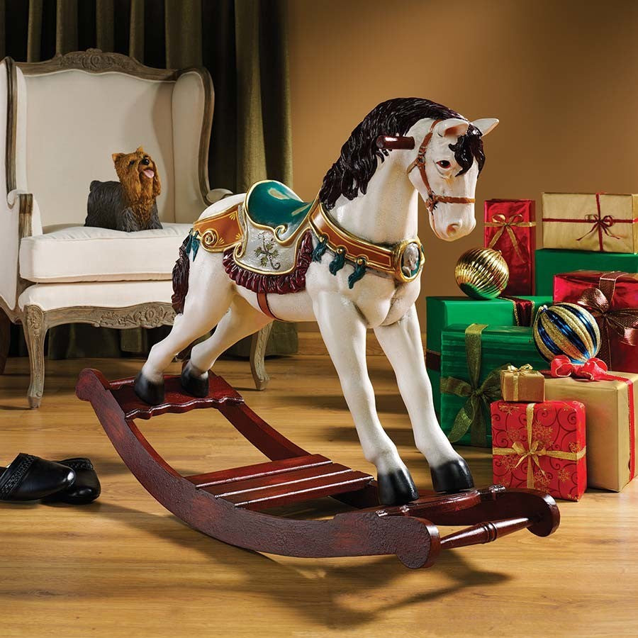 Victorian Carousel Rocking Horse Statue
