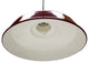 16" Standard Steel Warehouse Style Pendant Light, Red, Black Cord
