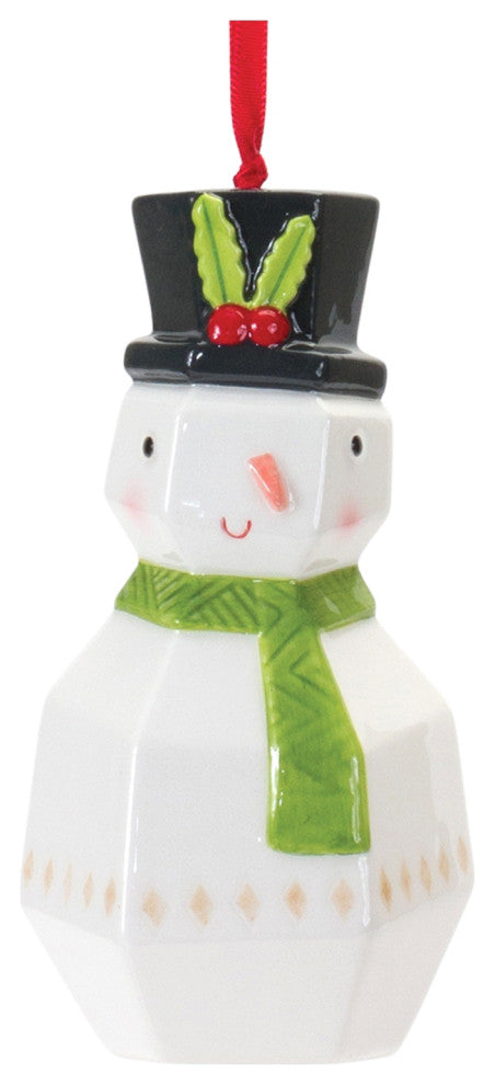 Whimsical Santa and Snowman Ornament, 6-Piece Set