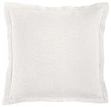 Matelasse Euro Sham, 27"x27", Ivory