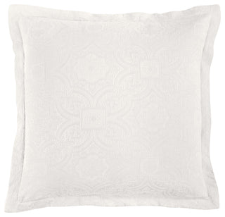 Matelasse Euro Sham, 27"x27", Ivory