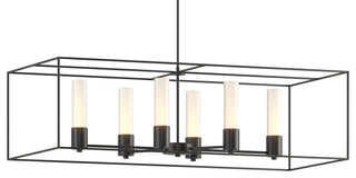 Portico Pendant, Black, Natural Iron Accent