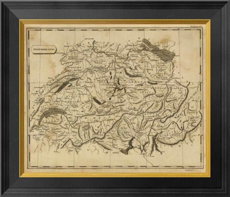 "Switzerland, 1812" Framed Canvas Giclee by Aaron Arrowsmith, 20x17"