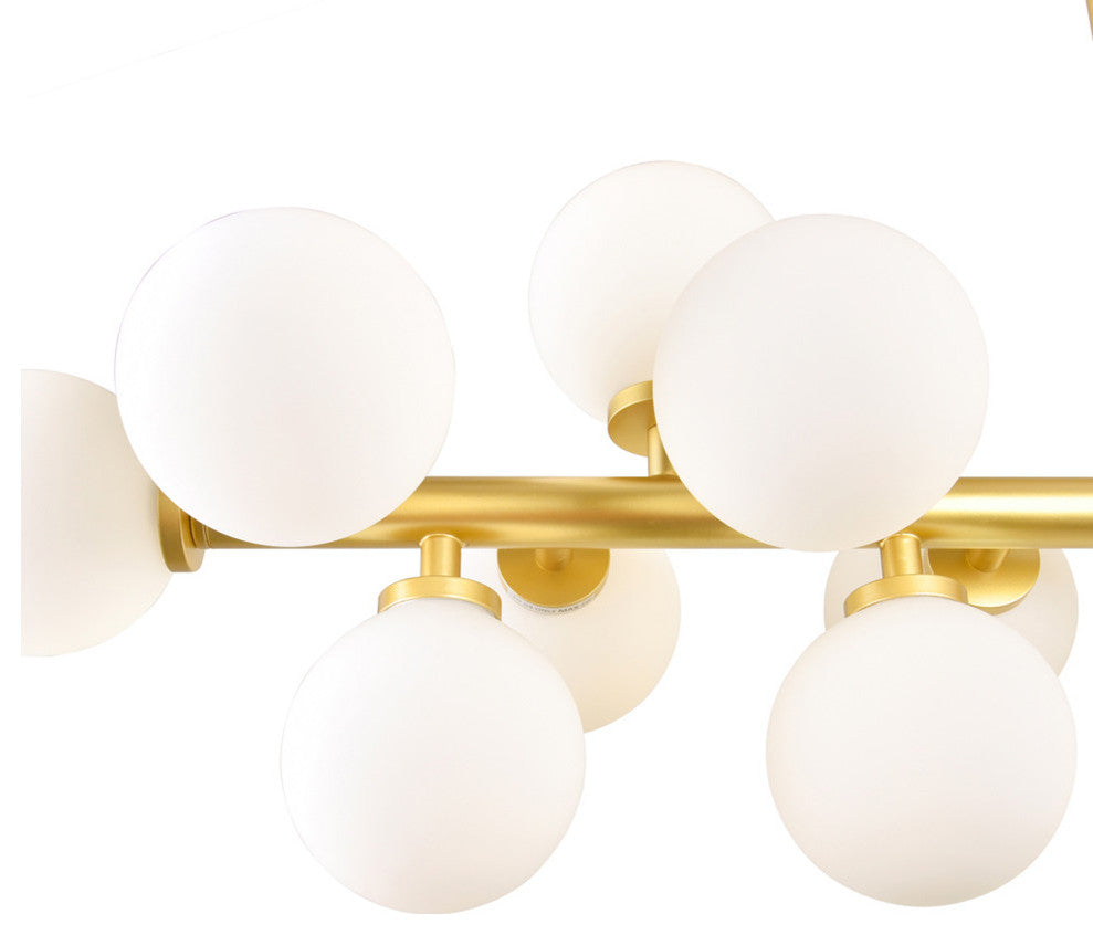 Arya 16 Light Chandelier With Satin Gold Finish