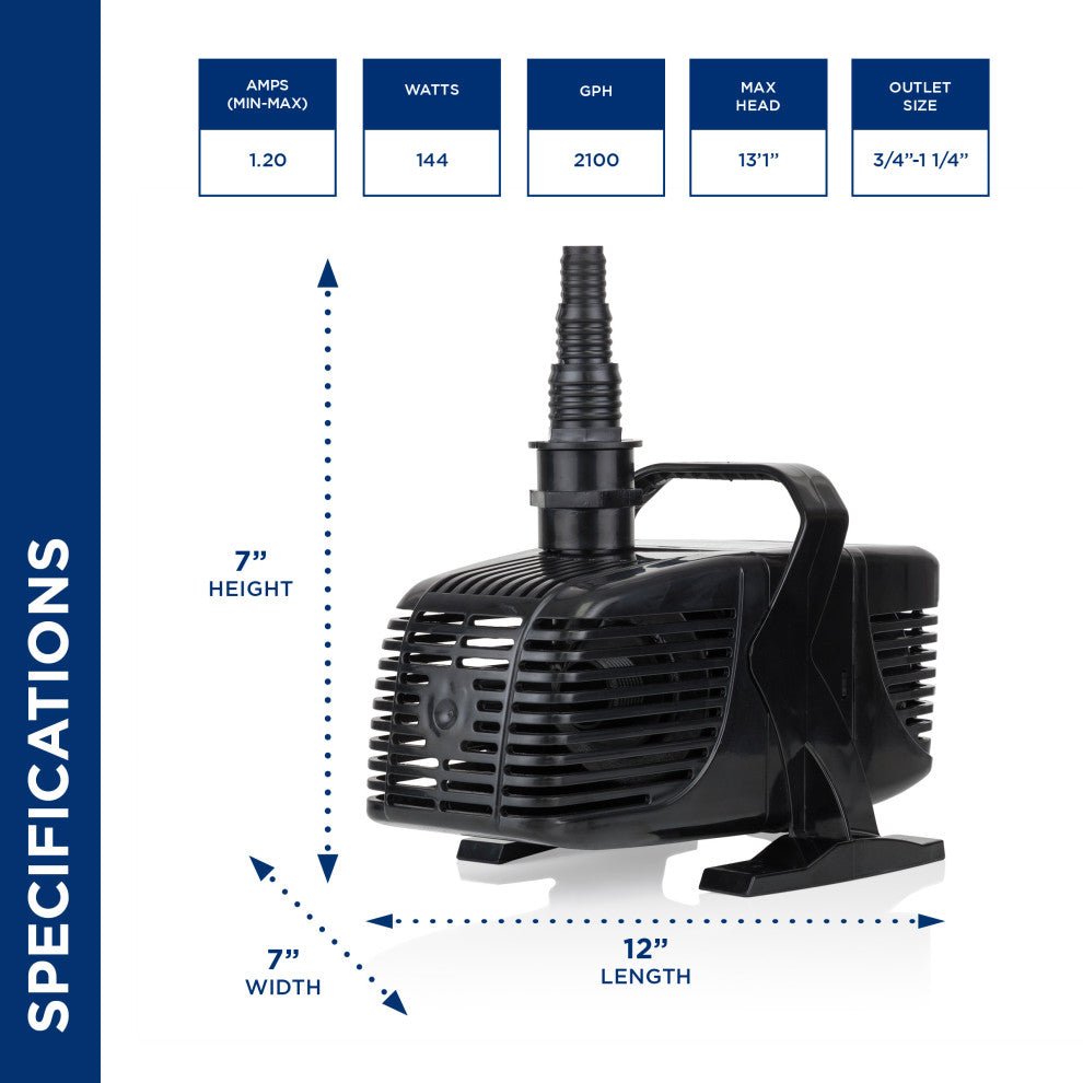 Tornado Pump 2100 GPH With 33-Foot Cord