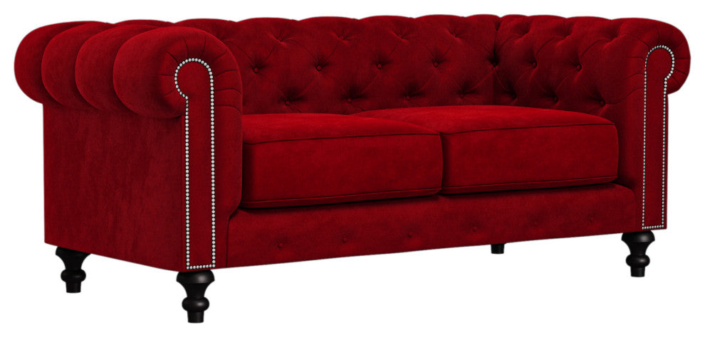 Nativa Interiors London 72" Sofa, Blue, Deep Plush Depth