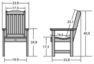 Springville Dining Arm Chair, Coastal Teak