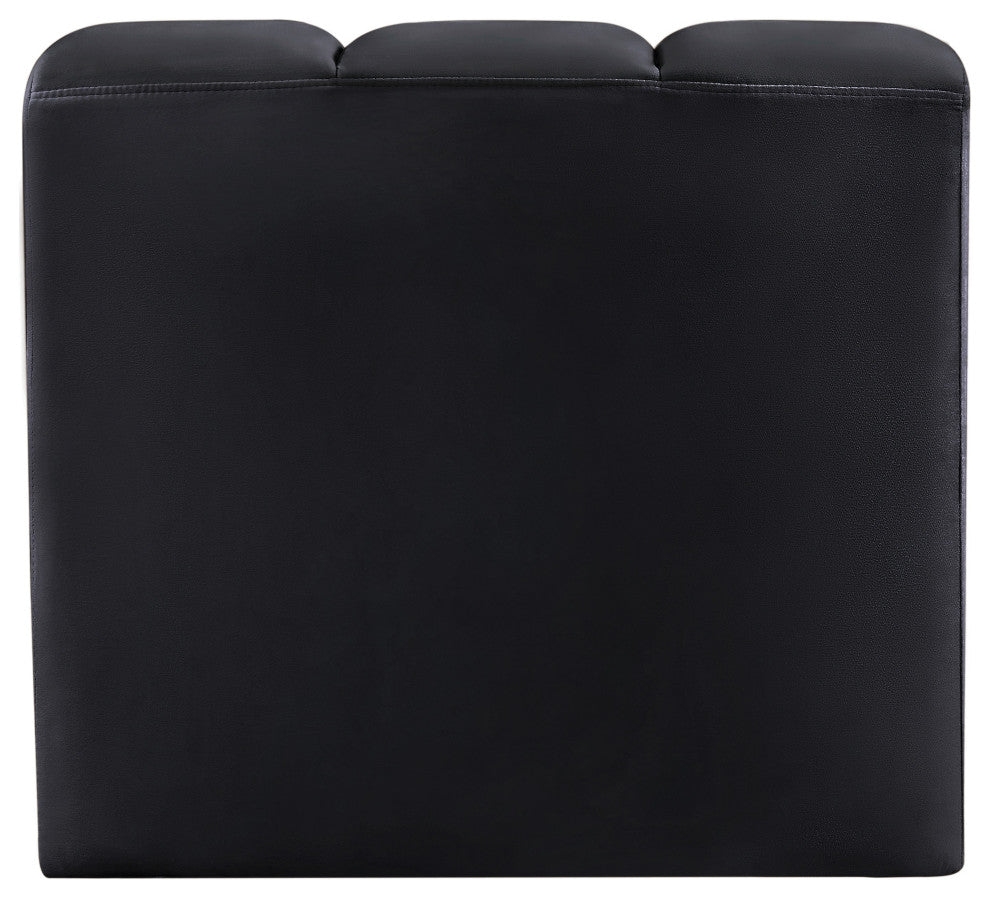 Arc Upholstered Modular Component, Black, 1-Piece: Curved Corner, Velvet