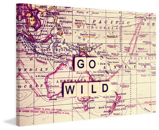"Go Wild" Print on Canvas by Sylvia Cook
