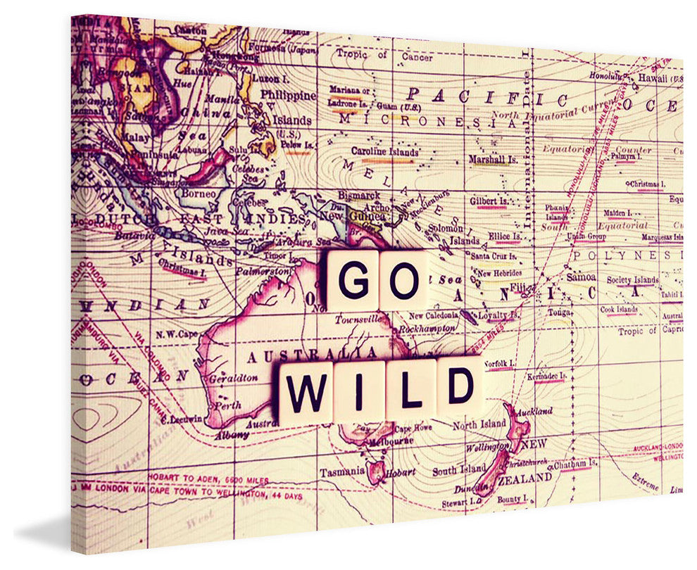 "Go Wild" Print on Canvas by Sylvia Cook