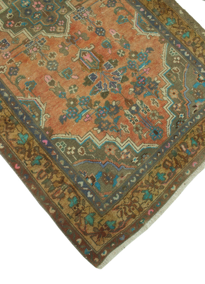 Semi-Antique Kontar Rust Rug