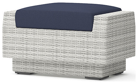 Cannes Deluxe 8 Piece Aluminum Outdoor Patio Sofa and Club Chair Set, Blue