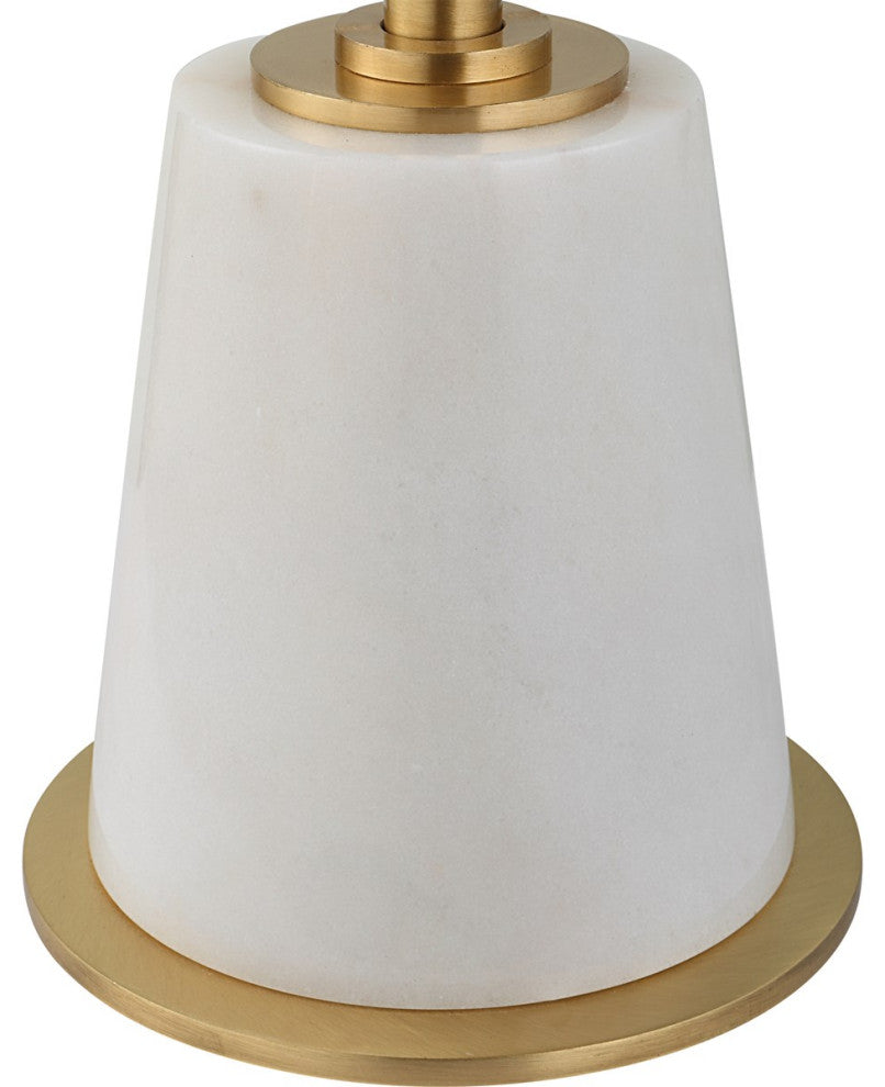 Uttermost Edifice Marble Drink Table 25177, White