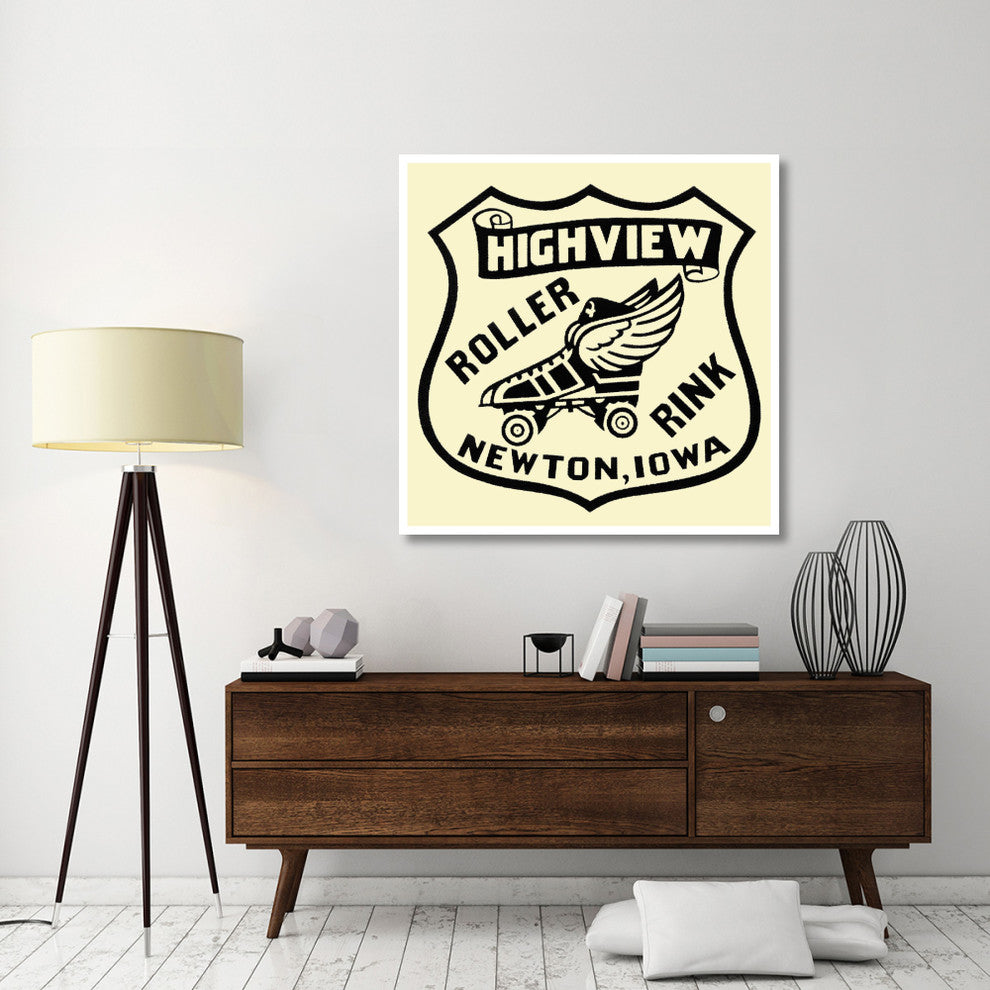 "Highview Roller Rink" Digital Paper Print by Retrorollers, 46"x46"