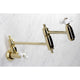 KS3102PX Restoration Two-Handle Wall Mount Pot Filler, Polished Brass