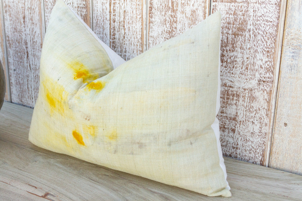 Birinchi Tie Dyed Organic Silk Lumbar Pillow