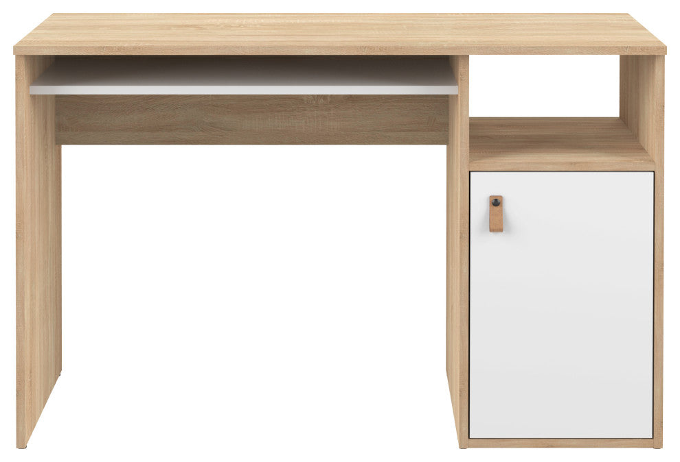 Oxford Desk, White/Oak