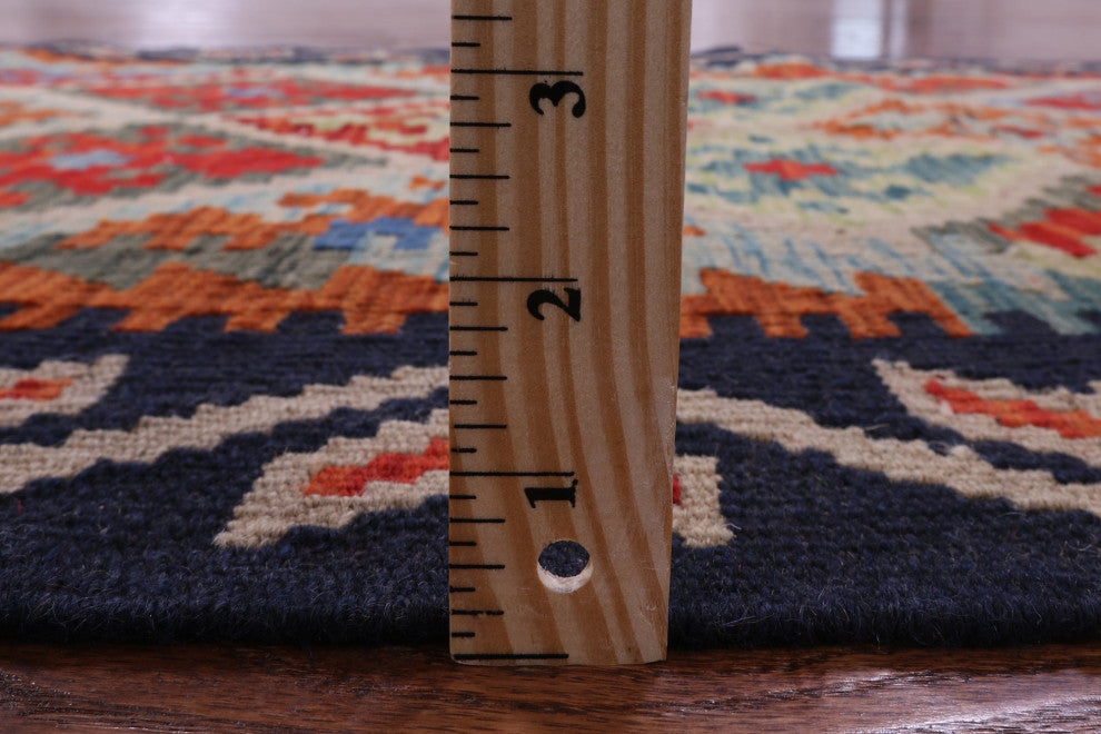 Kilim Flat Weave Wool On Wool Reversible Runner Rug 2' 10" X 16' 1" Q9465