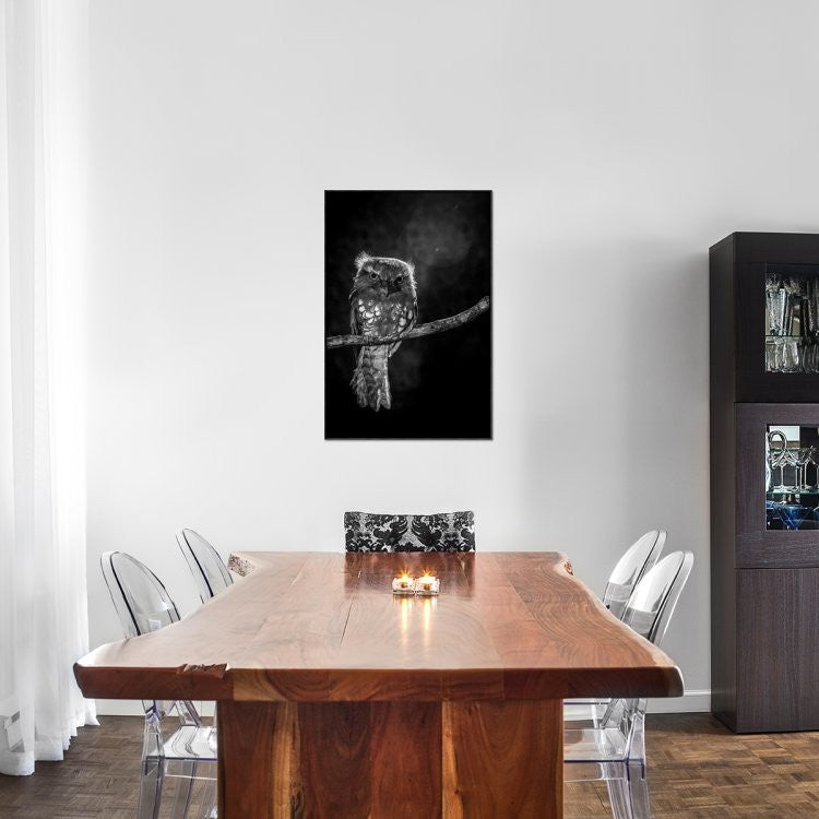 "Alone In The Night" Framed Canvas Giclee by Wilianto, 25x37"