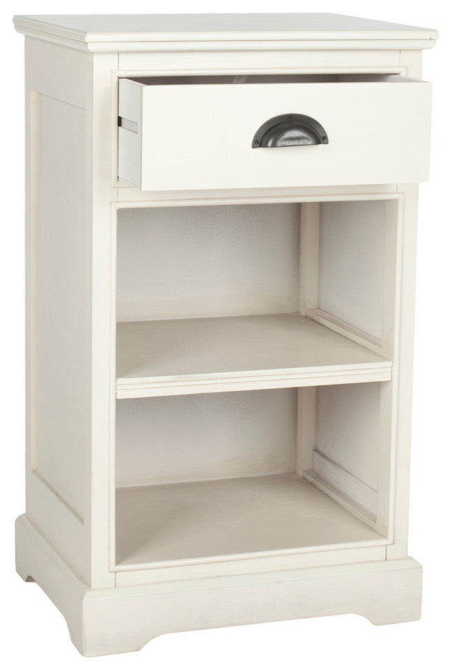 Safavieh Griffin 1-Drawer Side Table, White