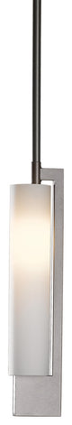 Axis Mini Pendant, Dark Smoke Finish, Opal Glass