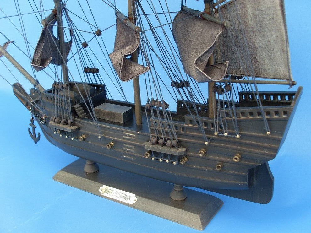 Wooden Flying Dutchman Model Pirate Ship, 20"