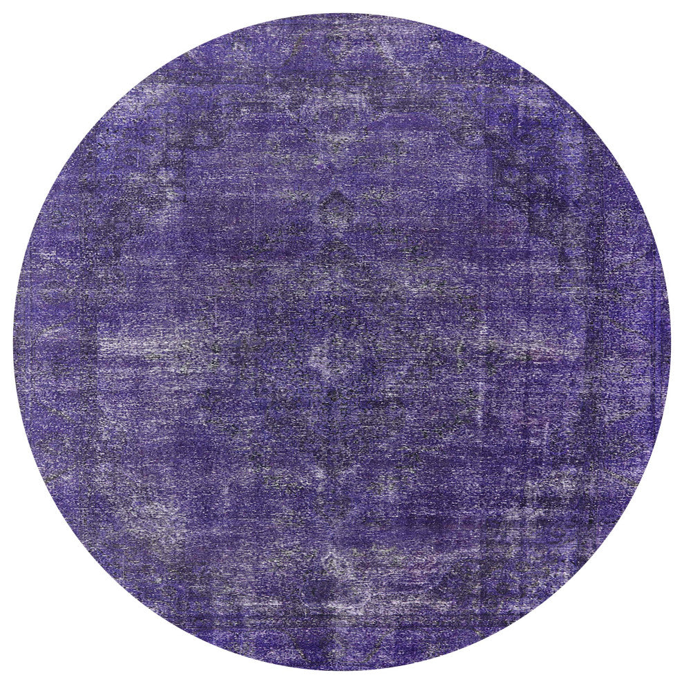 Ahgly Company Indoor Round Mid-Century Modern Area Rugs, 5' Round