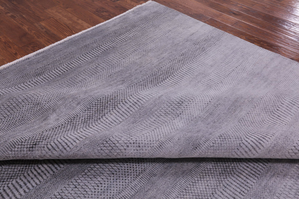 Savannah Gabbeh Wool and Silk Hand Knotted Rug 9' 0" X 12' 4" Q6527