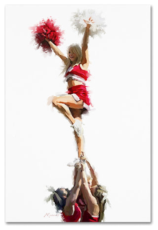 The Macneil Studio 'Cheerleaders' Canvas Art, 19"x12"